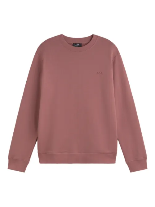 A.P.C. sweat à logo brodé - Rose - A.P.C. - Modalova