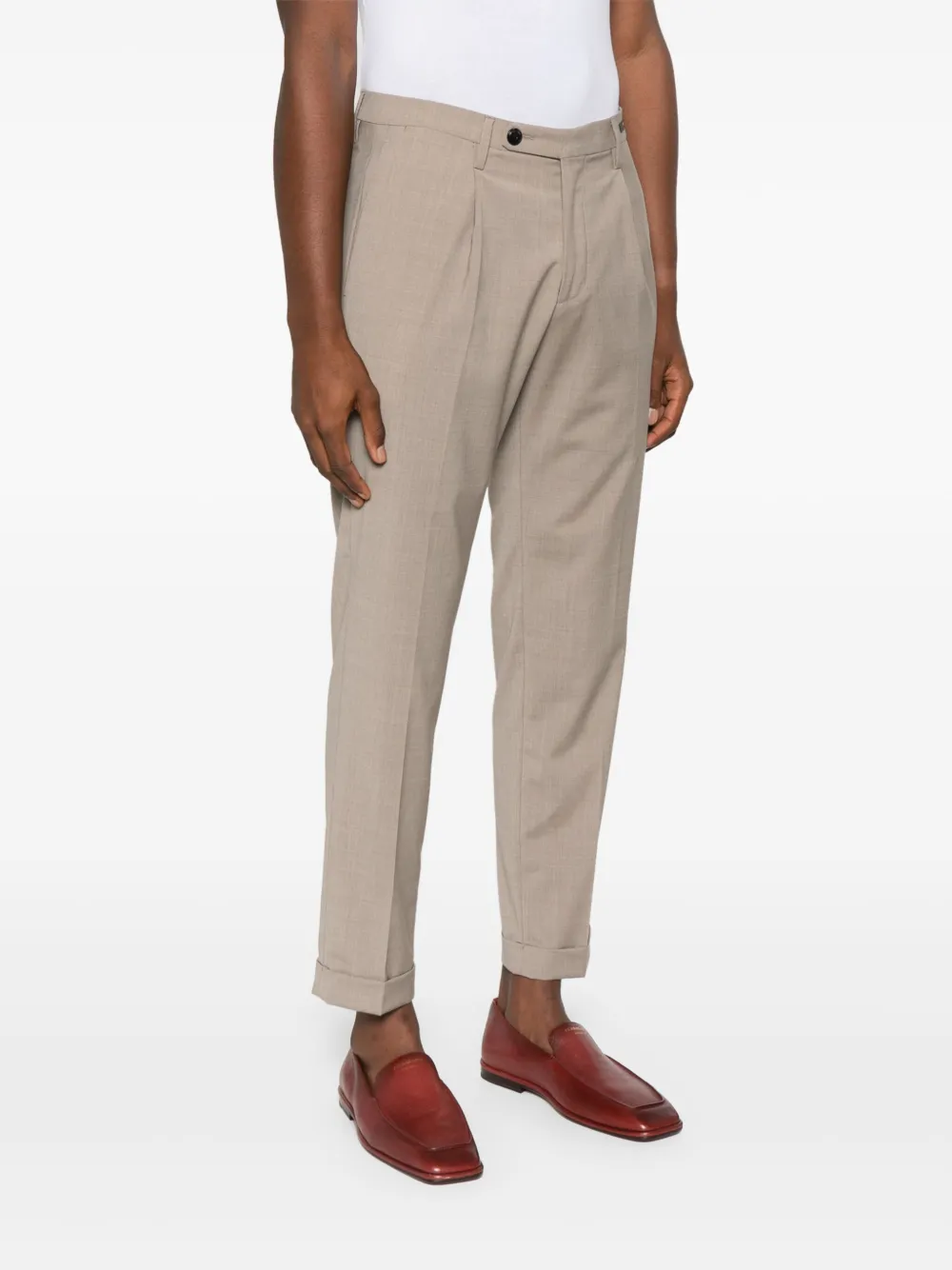 michael coal Broek van wolblend Bruin