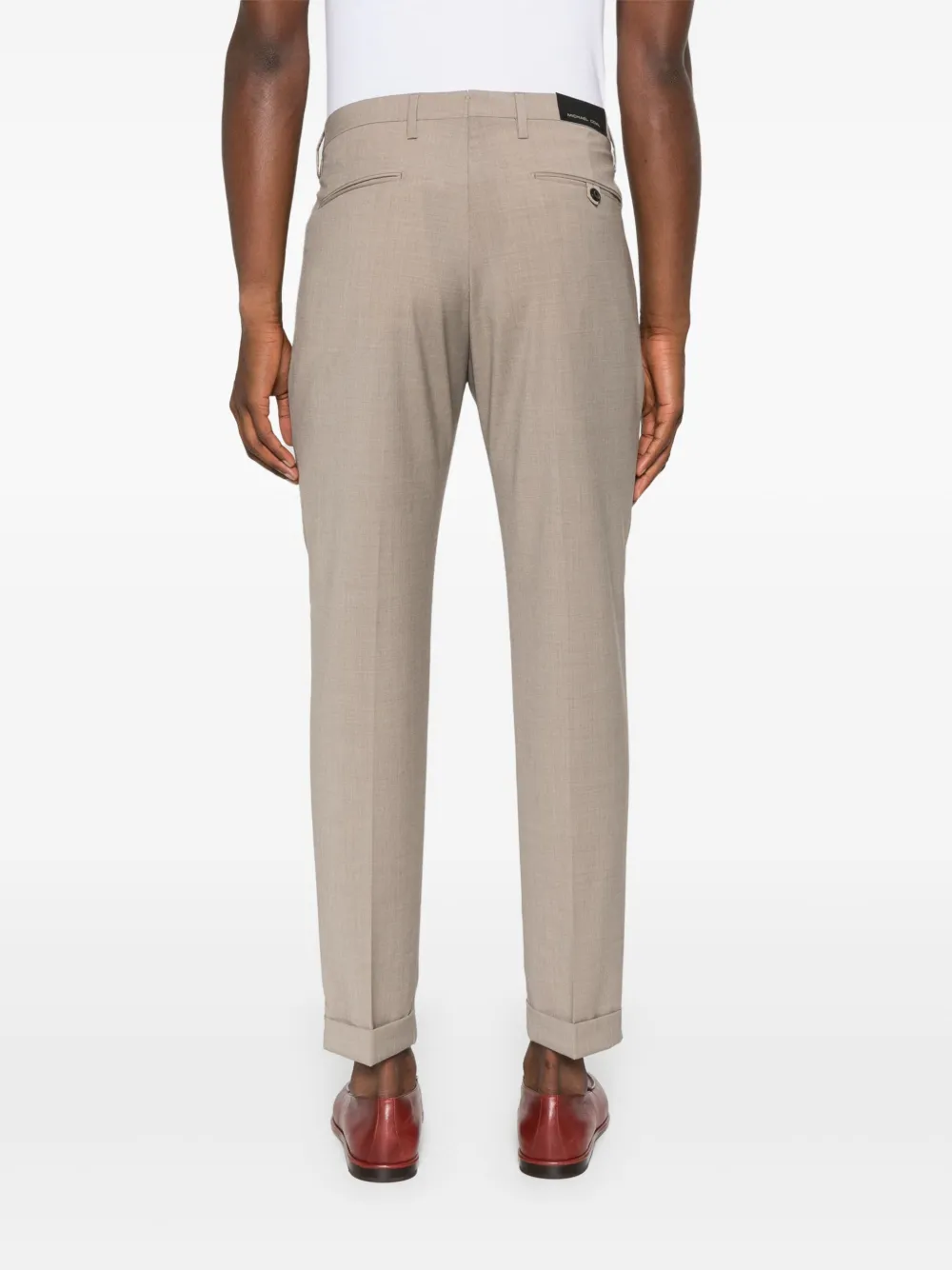 michael coal Broek van wolblend Bruin