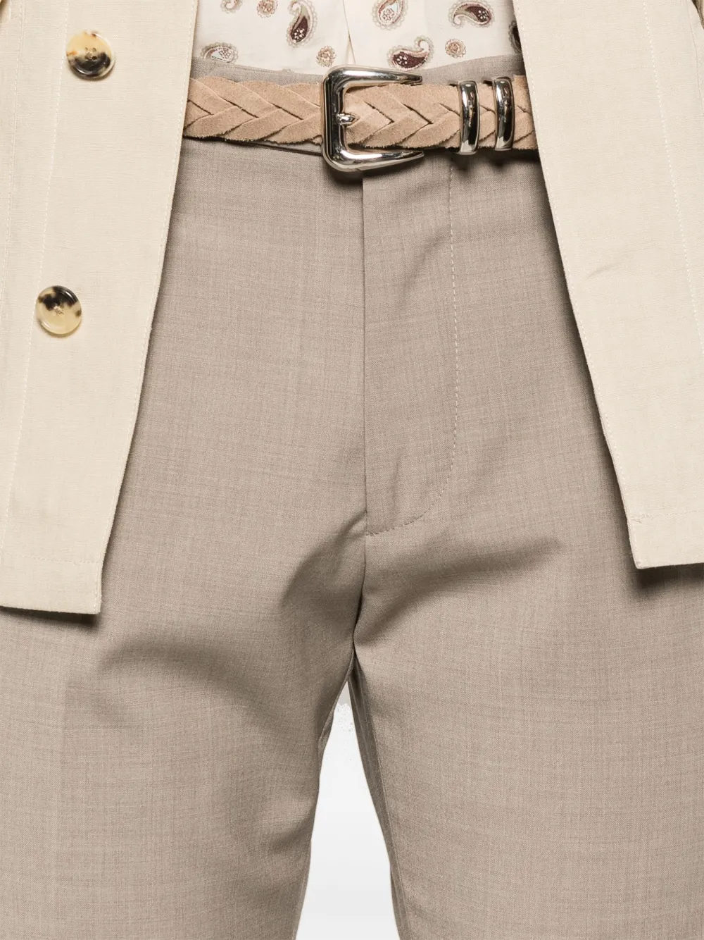 michael coal Broek van wolblend Bruin