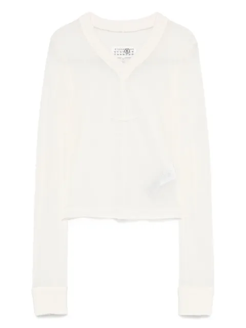 MM6 Maison Margiela v-neck T-shirt
