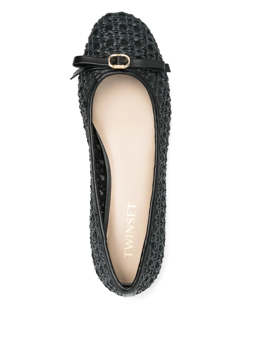 TWINSET Leren ballerina's Zwart