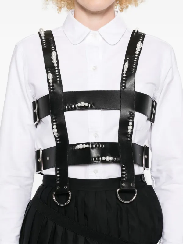 noir kei ninomiya - noir kei ninomiya 阪急限定 ハーネス Noir Kei Ninomiya ハーネス トップ | ブラック | FARFETCH JP