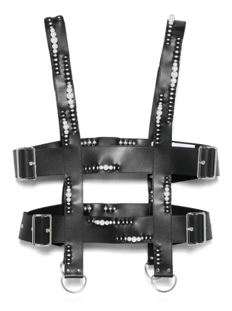 Noir Kei Ninomiya faux-leather harness vest