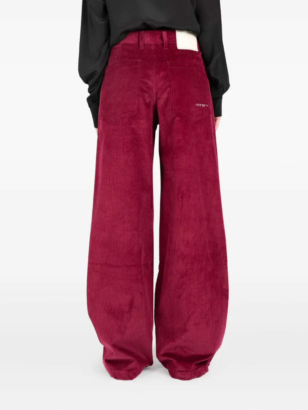 Société Anonyme corduroy-texture trousers Rood