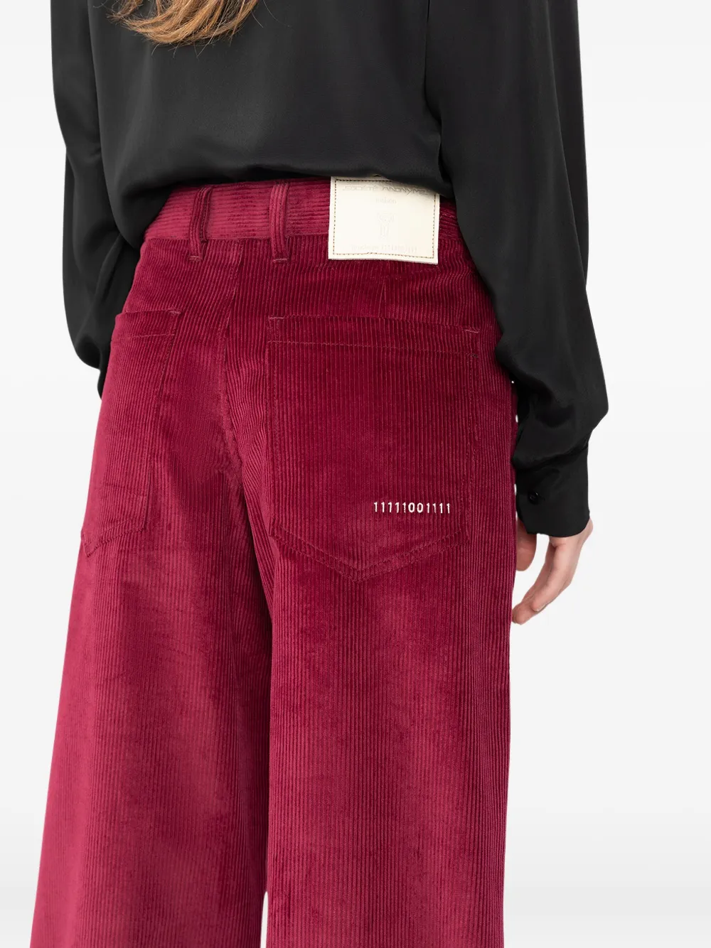 Société Anonyme corduroy-texture trousers Rood