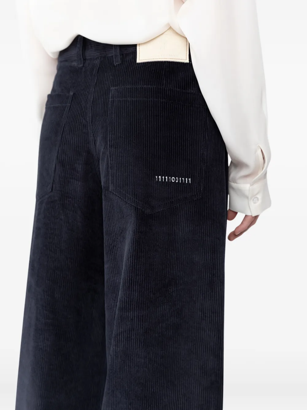 Société Anonyme corduroy-texture trousers Blauw