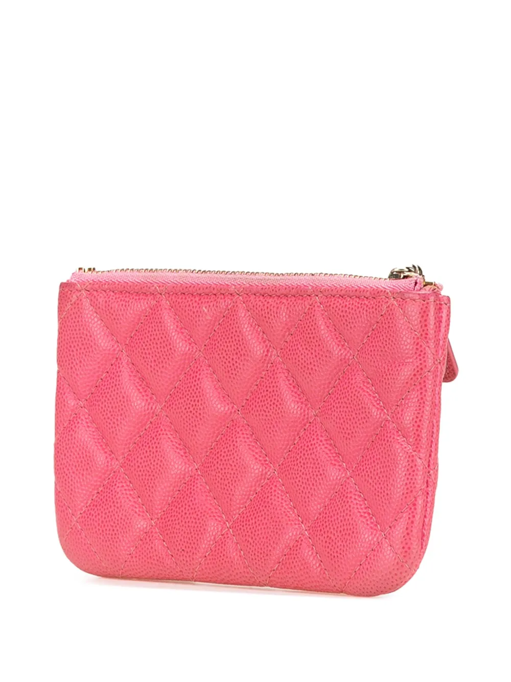 CHANEL Pre-Owned 2018-2019 Small Quilted Caviar Cosmetic Case pouch | Image 2