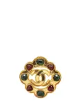 CHANEL Pre-Owned 1995 Gold Plated Gripore CC Brooch costume brooch