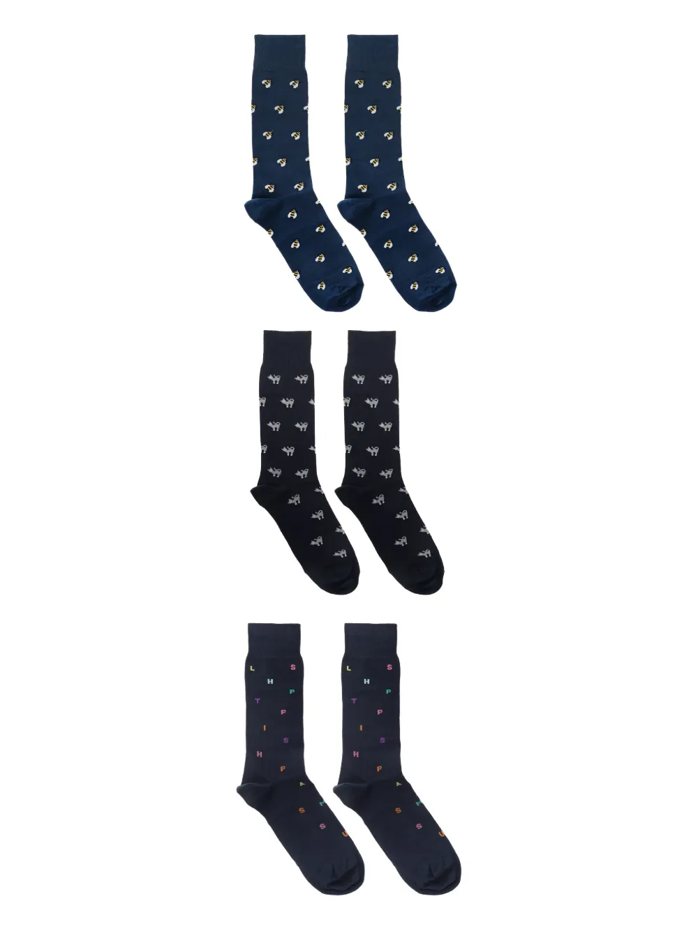 PAUL SMITH INTARSIA-KNIT SOCKS