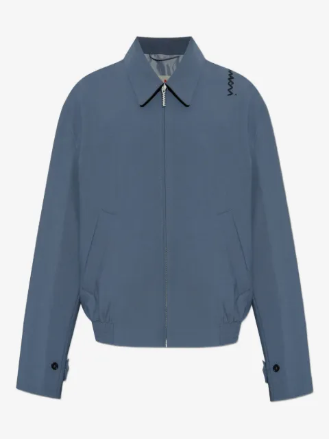 Marni logo-print bomber jacket