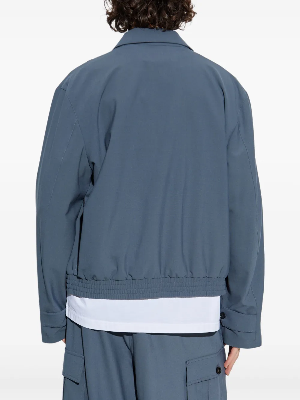 Marni Bomberjack met logoprint Blauw