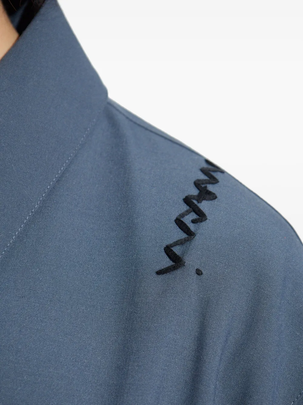 Marni Bomberjack met logoprint Blauw