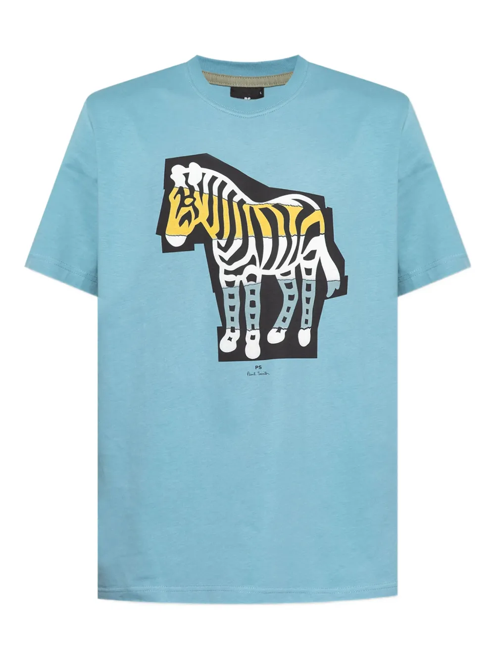 PS Paul Smith Zebra Cutout-print T-shirt | Blue | Image 1