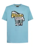 PS Paul Smith Zebra Cutout-print T-shirt - Blue