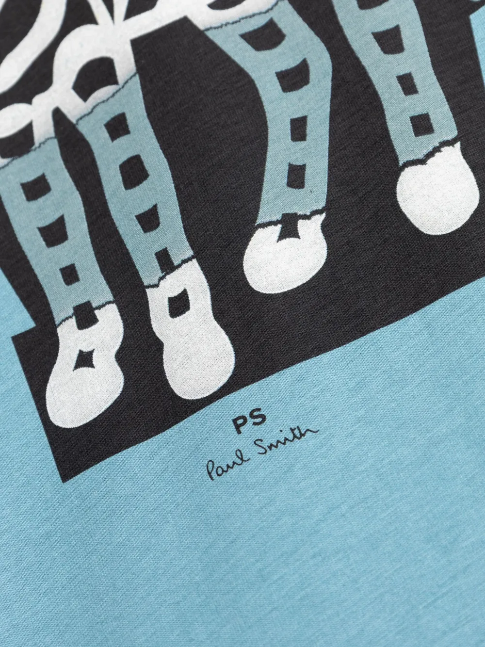 PS Paul Smith T-shirt met zebraprint Blauw