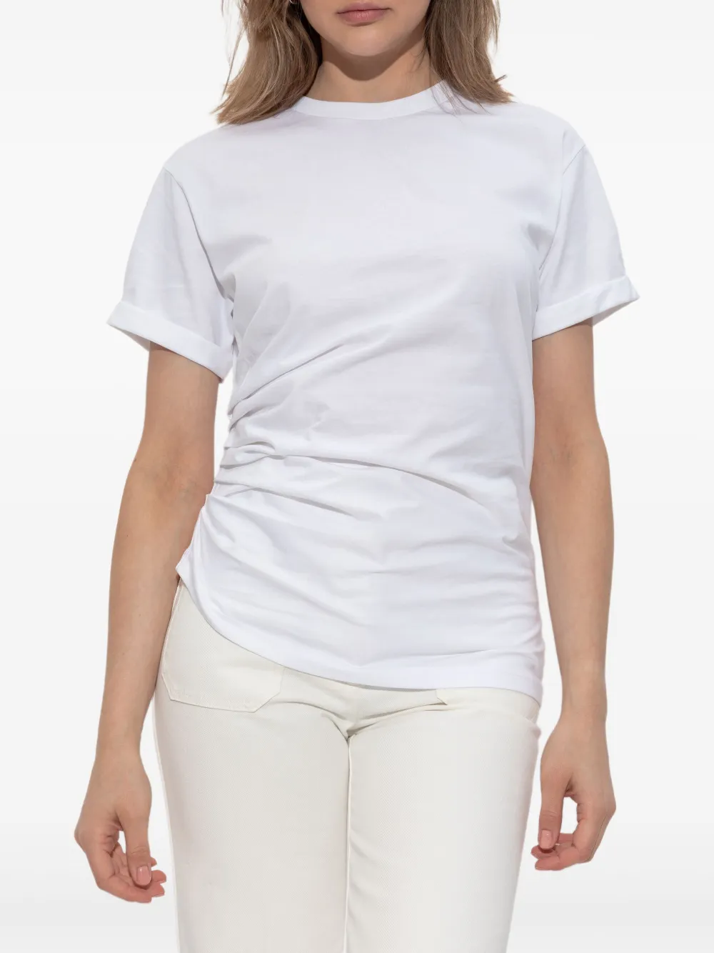 Victoria Beckham T-shirt met ruches Wit