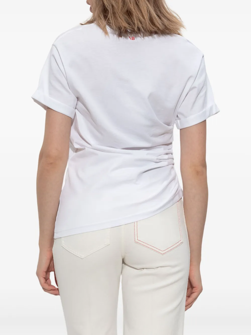 Victoria Beckham T-shirt met ruches Wit