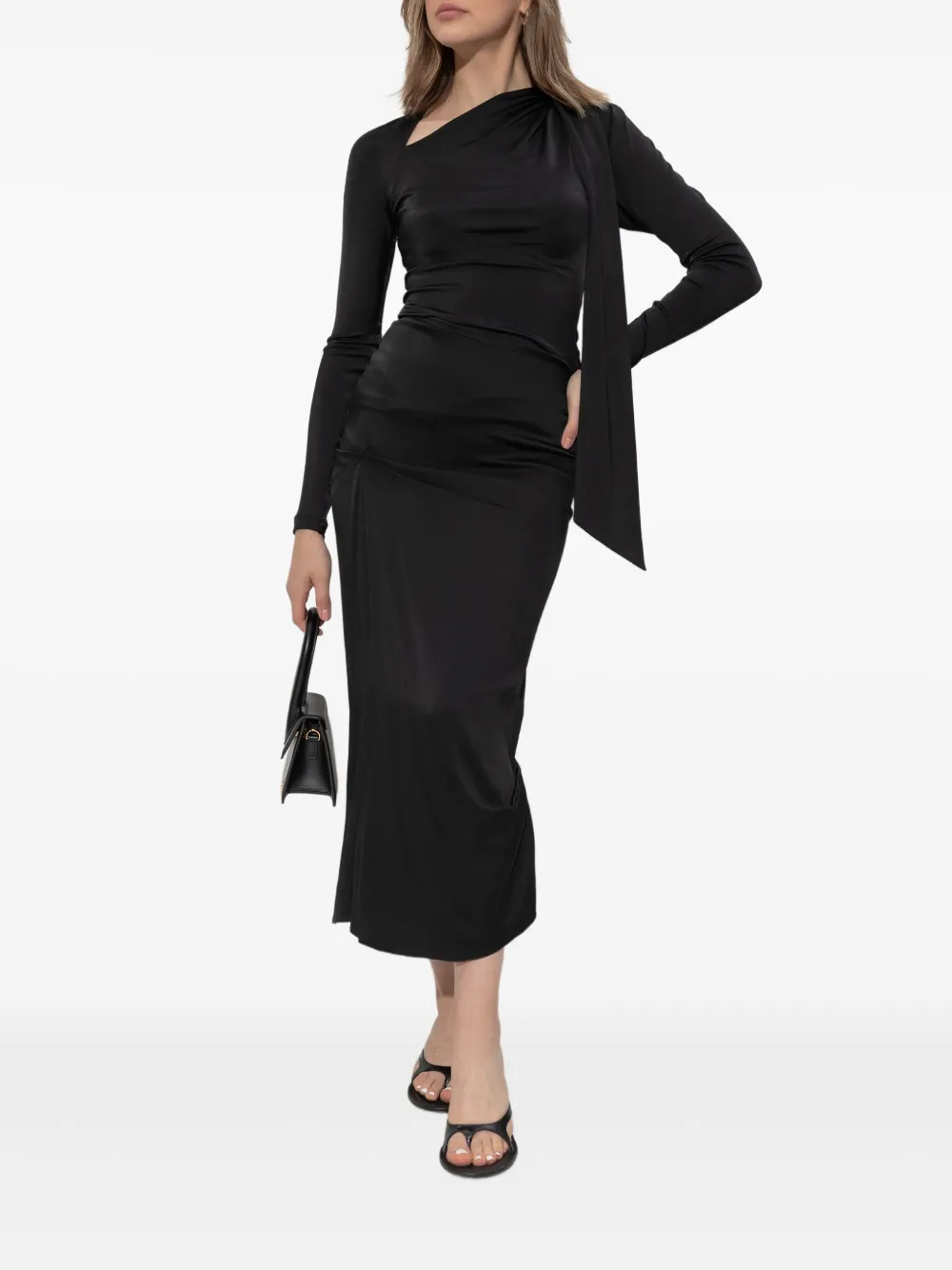 Victoria Beckham asymmetric top - Zwart