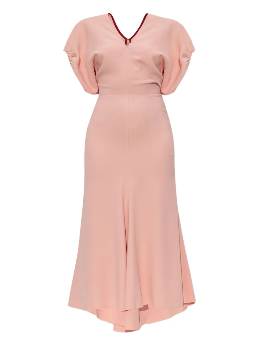 Victoria Beckham Midi-jurk met pofmouwen Roze