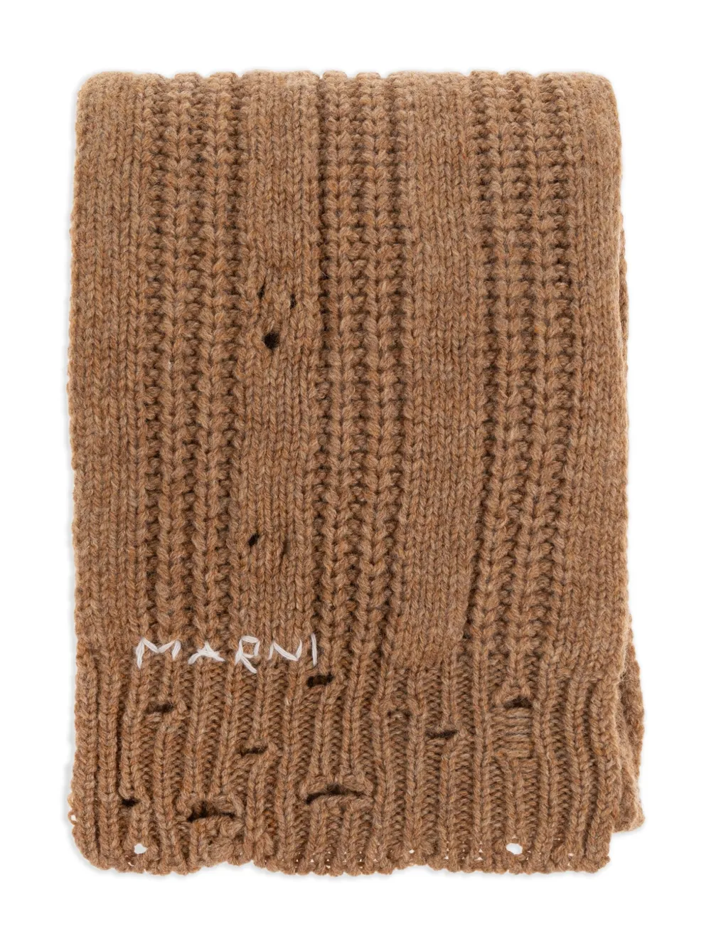 Marni Gerippter Strickschal | Braun | Image 1