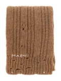 Marni chunky-knit scarf - Brown