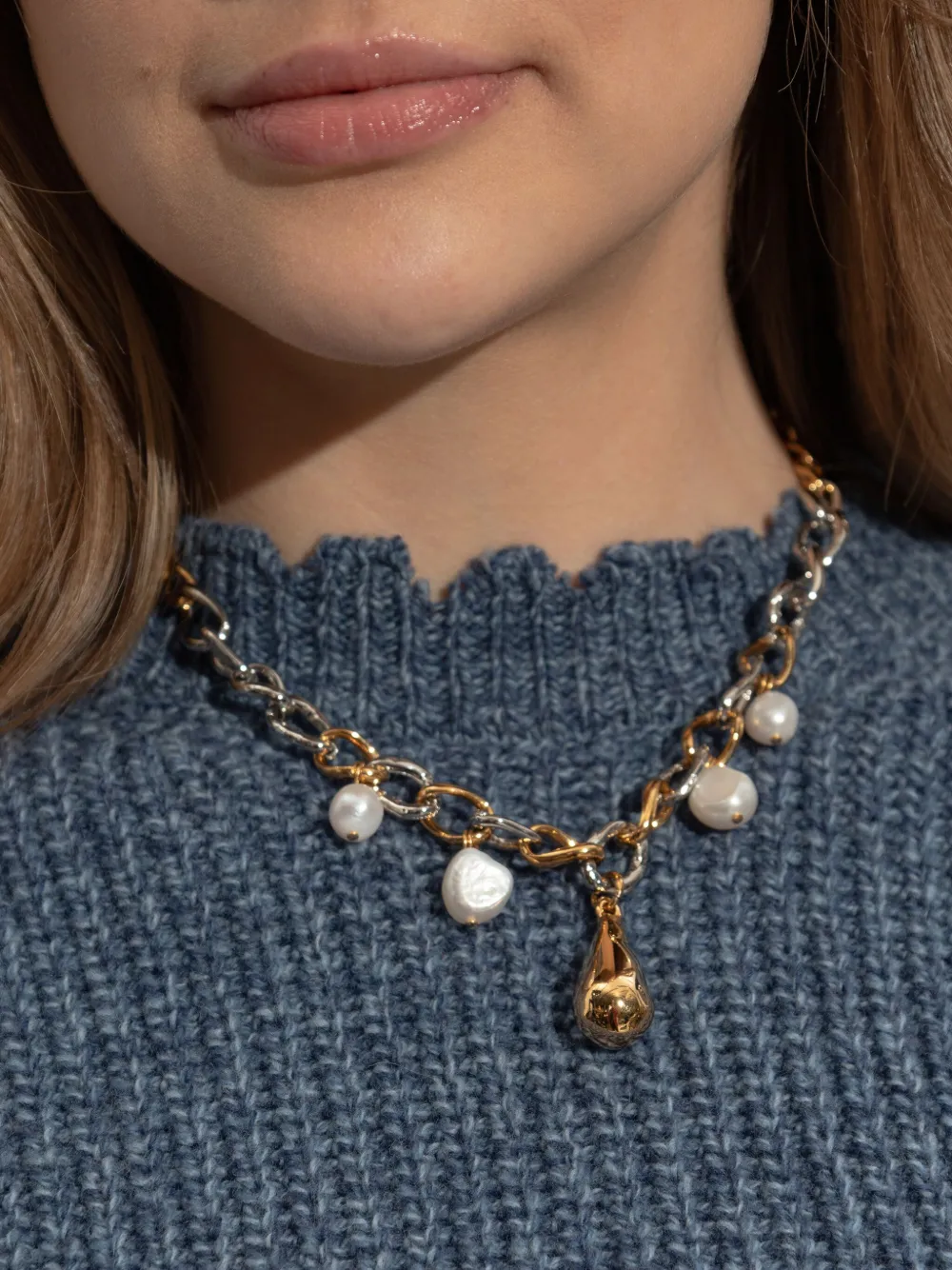 Marni chain-link necklace - Zilver