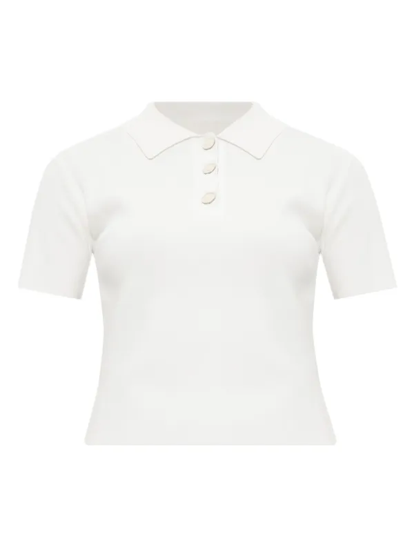 Marni White Viscose Half-and-half Polo