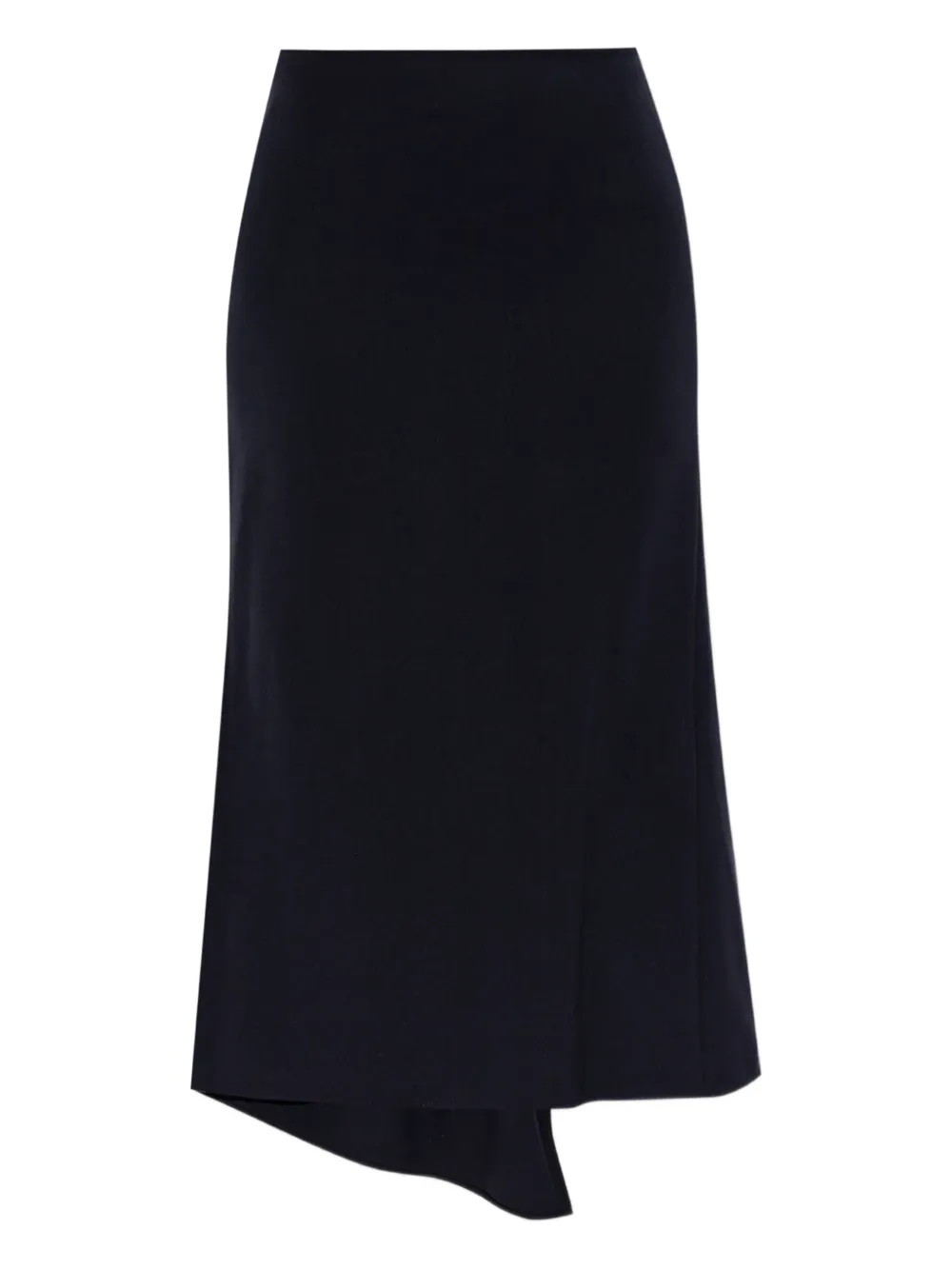 Victoria Beckham Midi-rok met asymmetrische afwerking Blauw