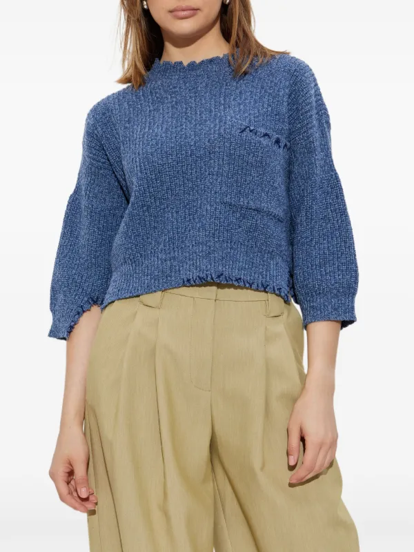 Marni バージンウール セーター | ブルー | FARFETCH JP