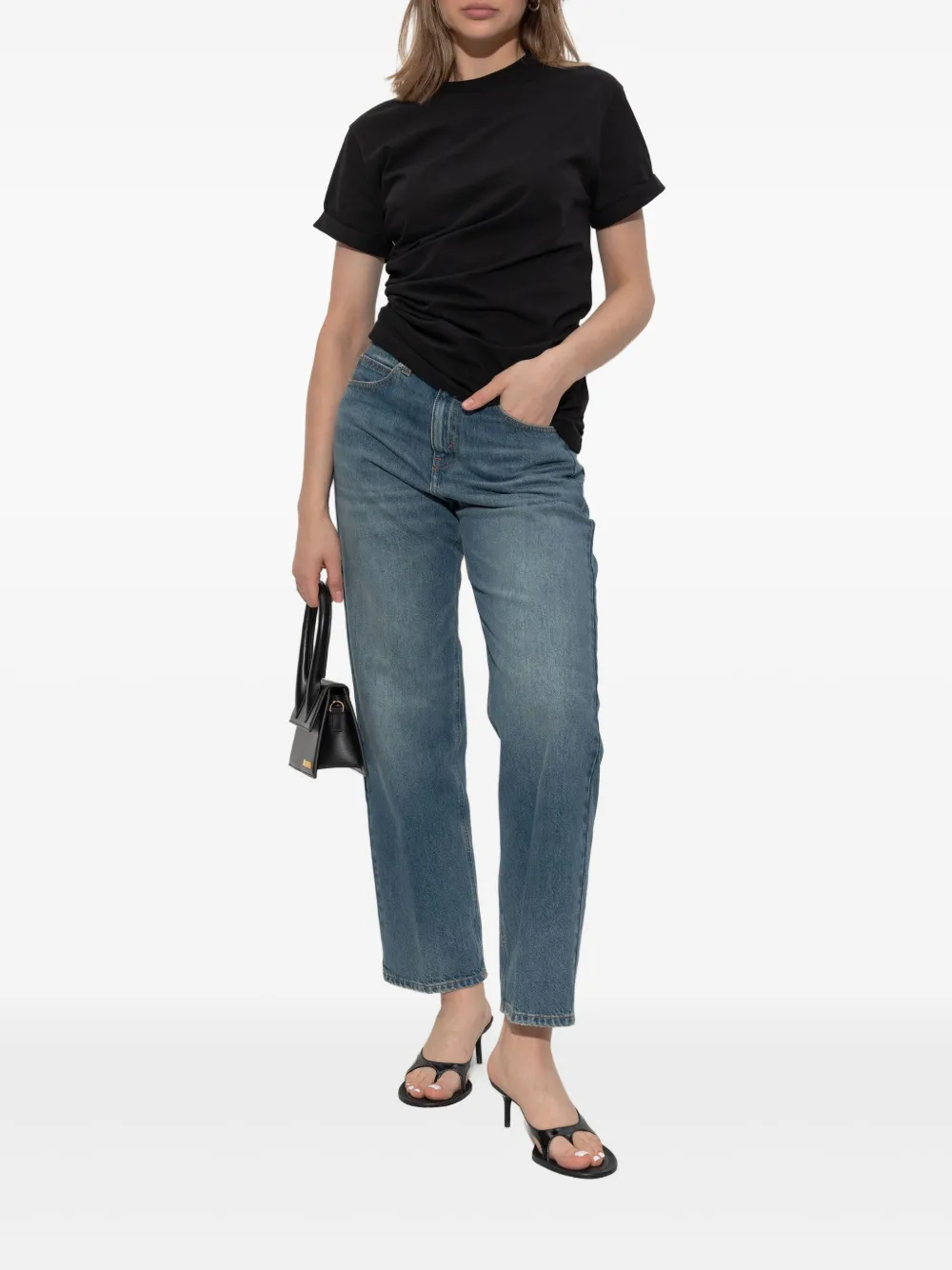 Victoria Beckham organic cotton T-shirt - Zwart