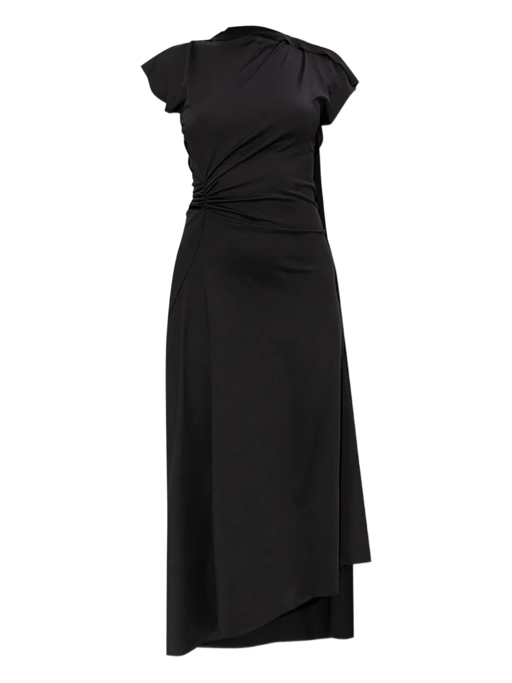 Victoria Beckham Asymmetrische gedrapeerde jurk Zwart