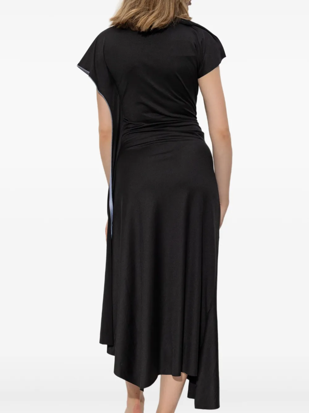 Victoria Beckham Asymmetrische gedrapeerde jurk Zwart