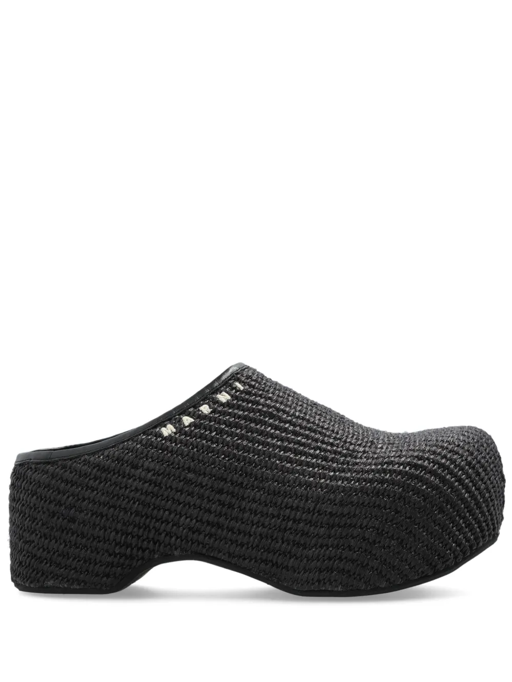 Marni logo-print mules Black