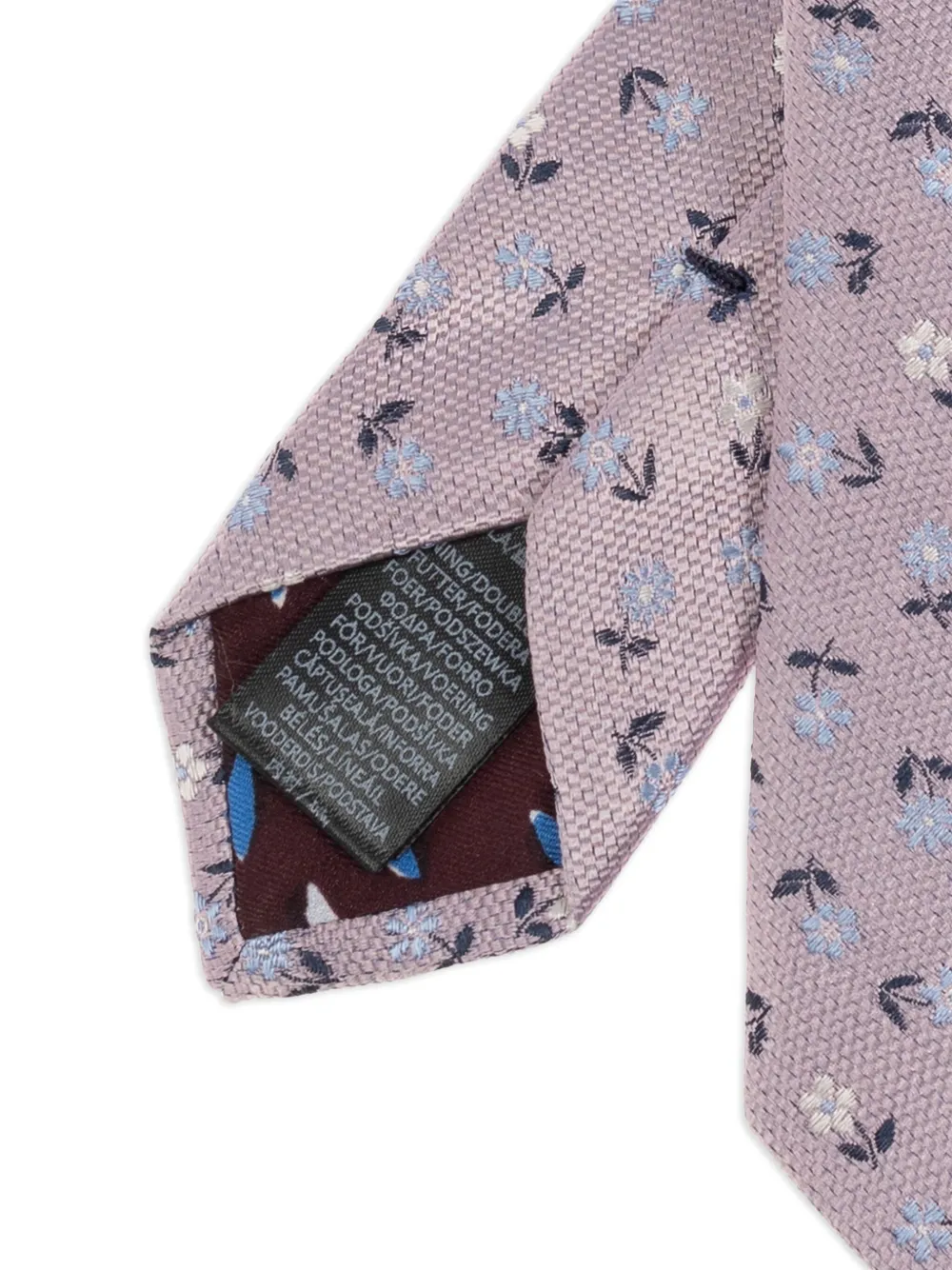 Paul Smith Zijden stropdas met jacquard Paars