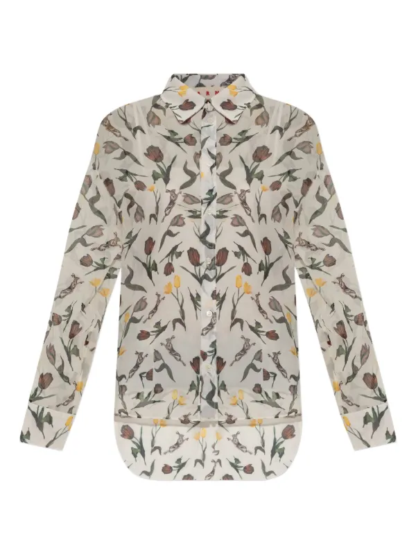 Marni フローラルシャツ Marni フローラル シャツ | ニュートラル | FARFETCH JP