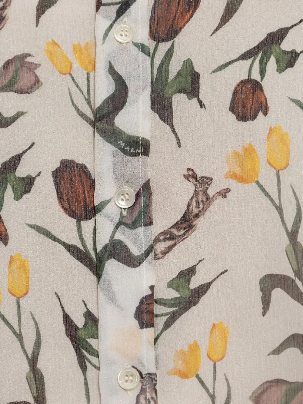 Marni Blouse met bloemenprint Beige
