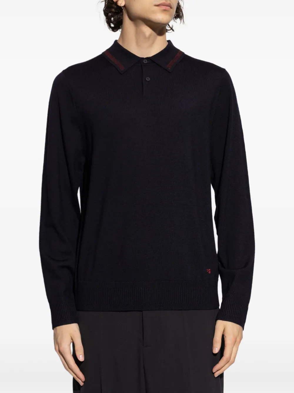 PS Paul Smith Poloshirt van merinowol Blauw
