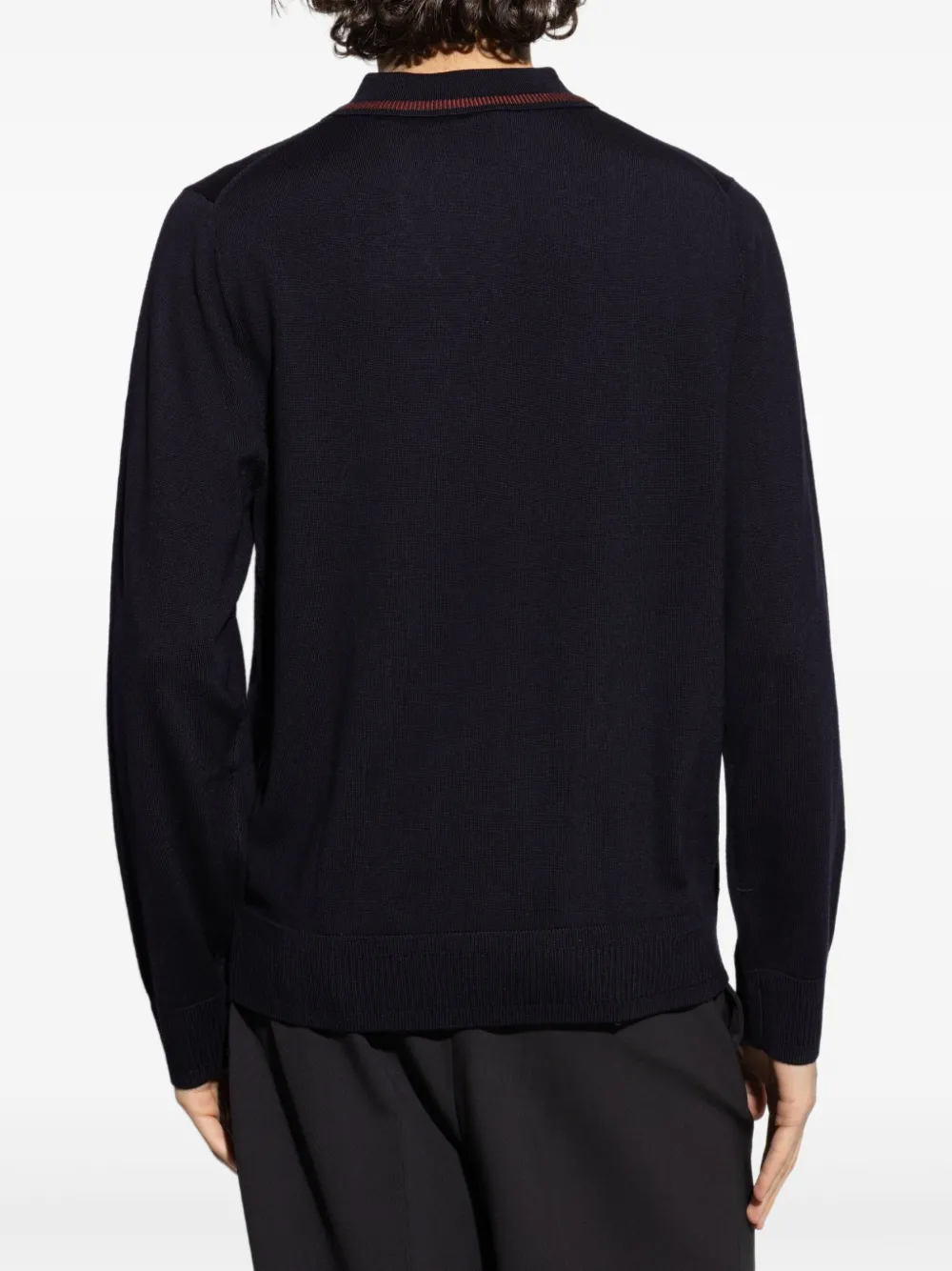 PS Paul Smith Poloshirt van merinowol Blauw