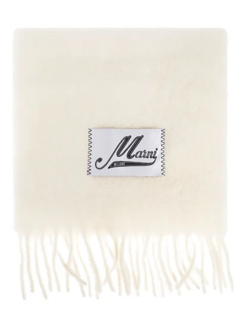 Marni logo-patch scarf 