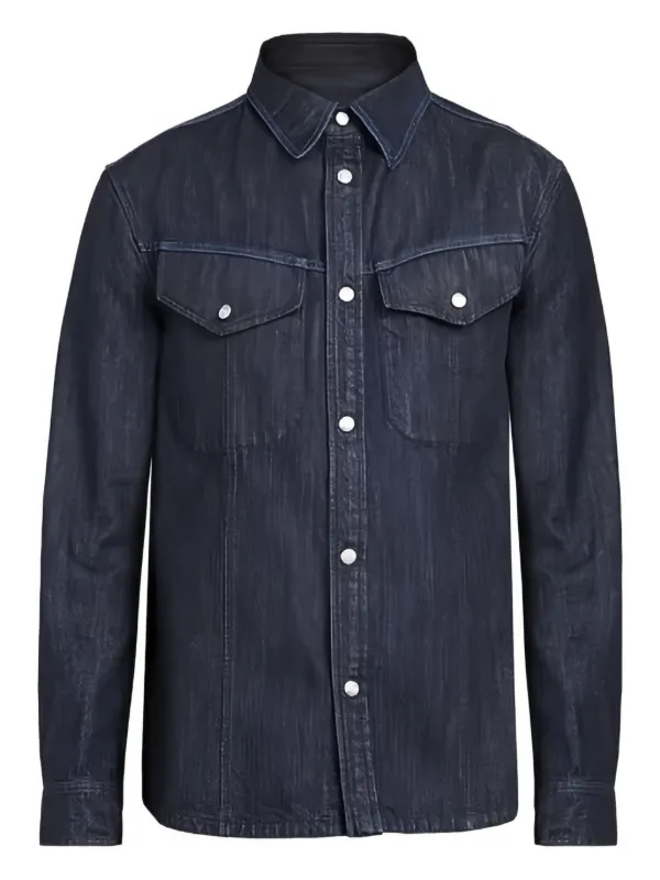 Ferragamo Flap-pocket Cotton Jacket in Blue