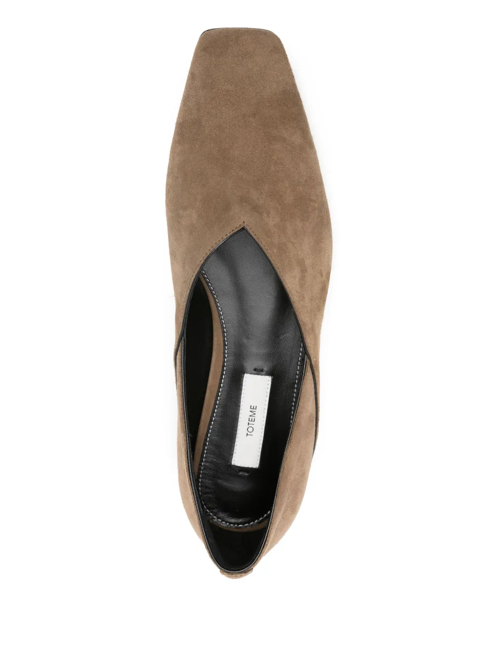 TOTEME suede ballet flats Brown