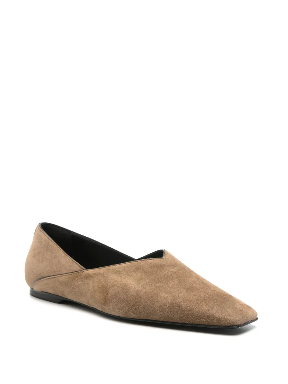 TOTEME suede ballet flats Brown