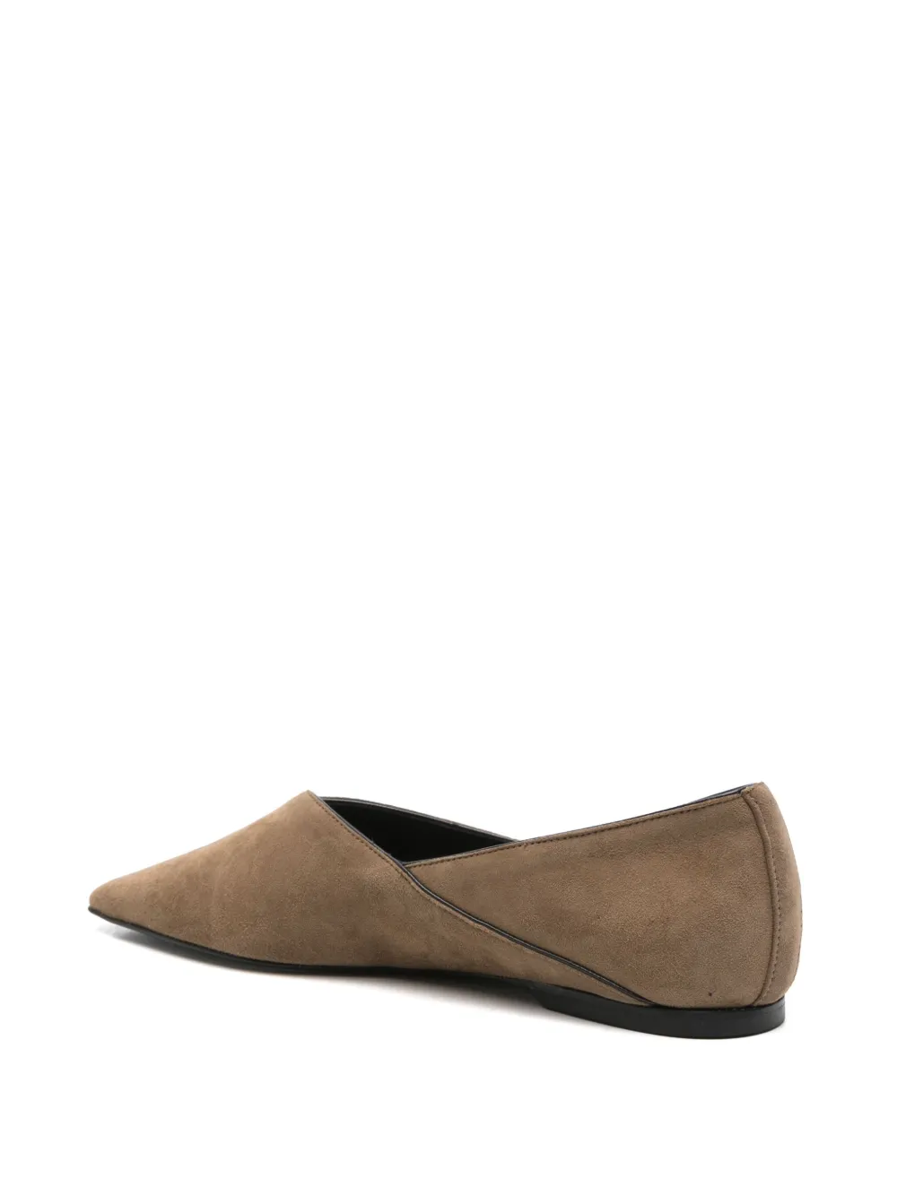 TOTEME suede ballet flats Brown