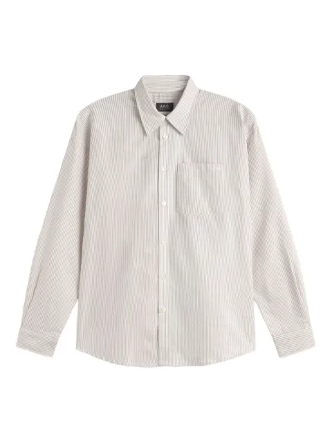 A.P.C. Greg striped long-sleeve shirt