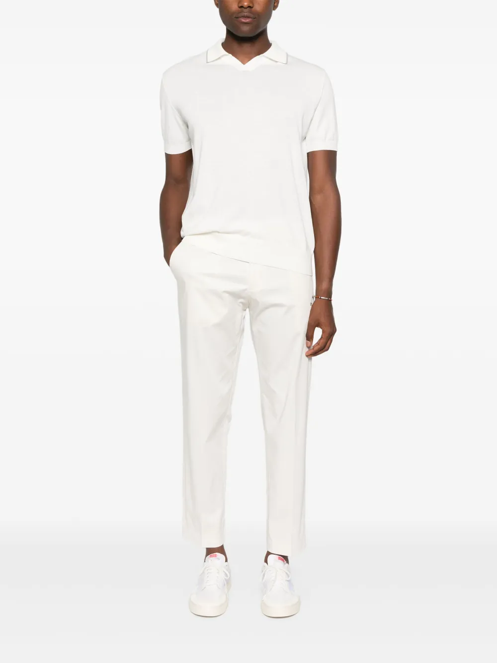 Michael coal pressed-crease trousers - Wit