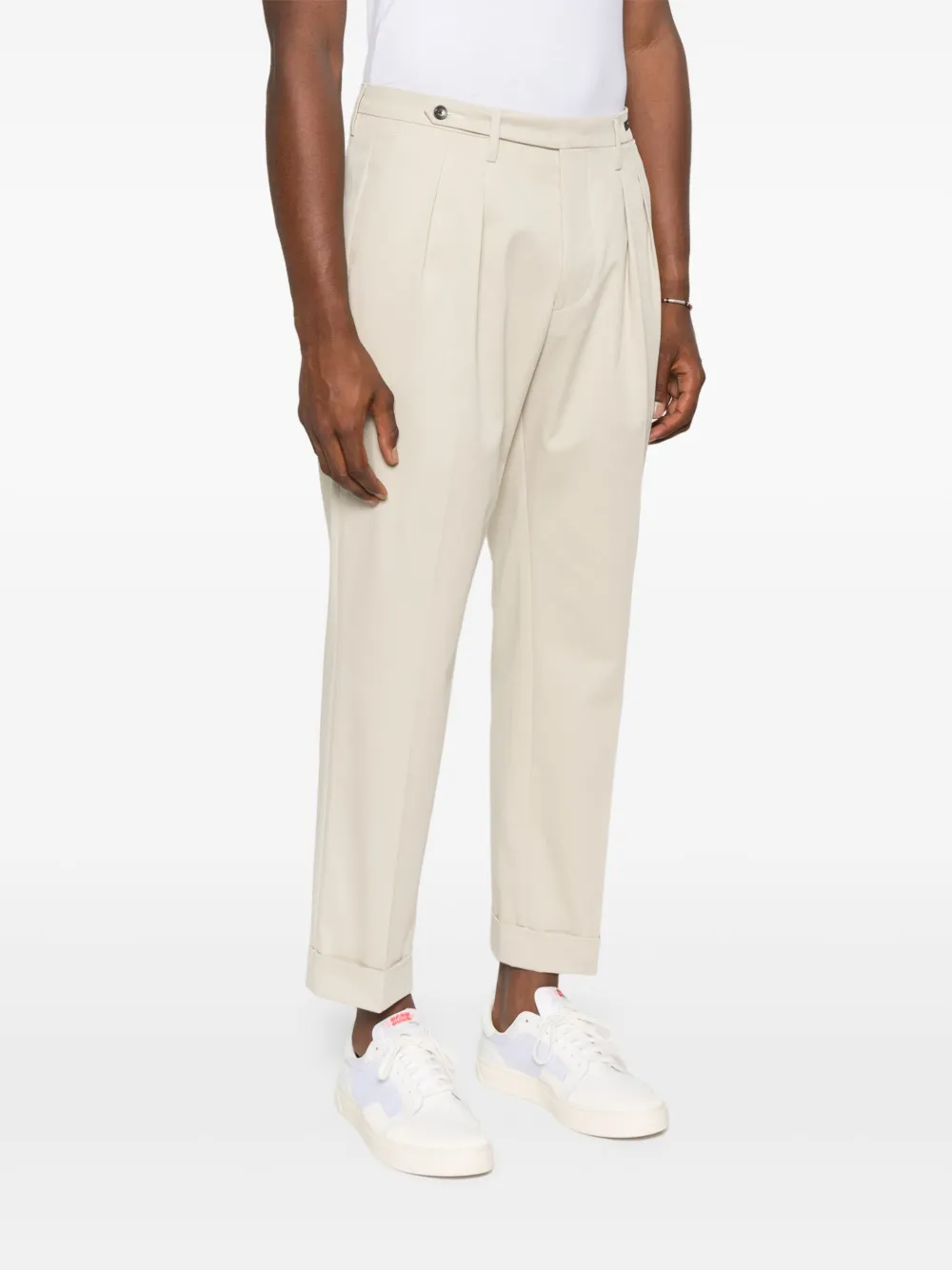 michael coal Geplooide chino Beige
