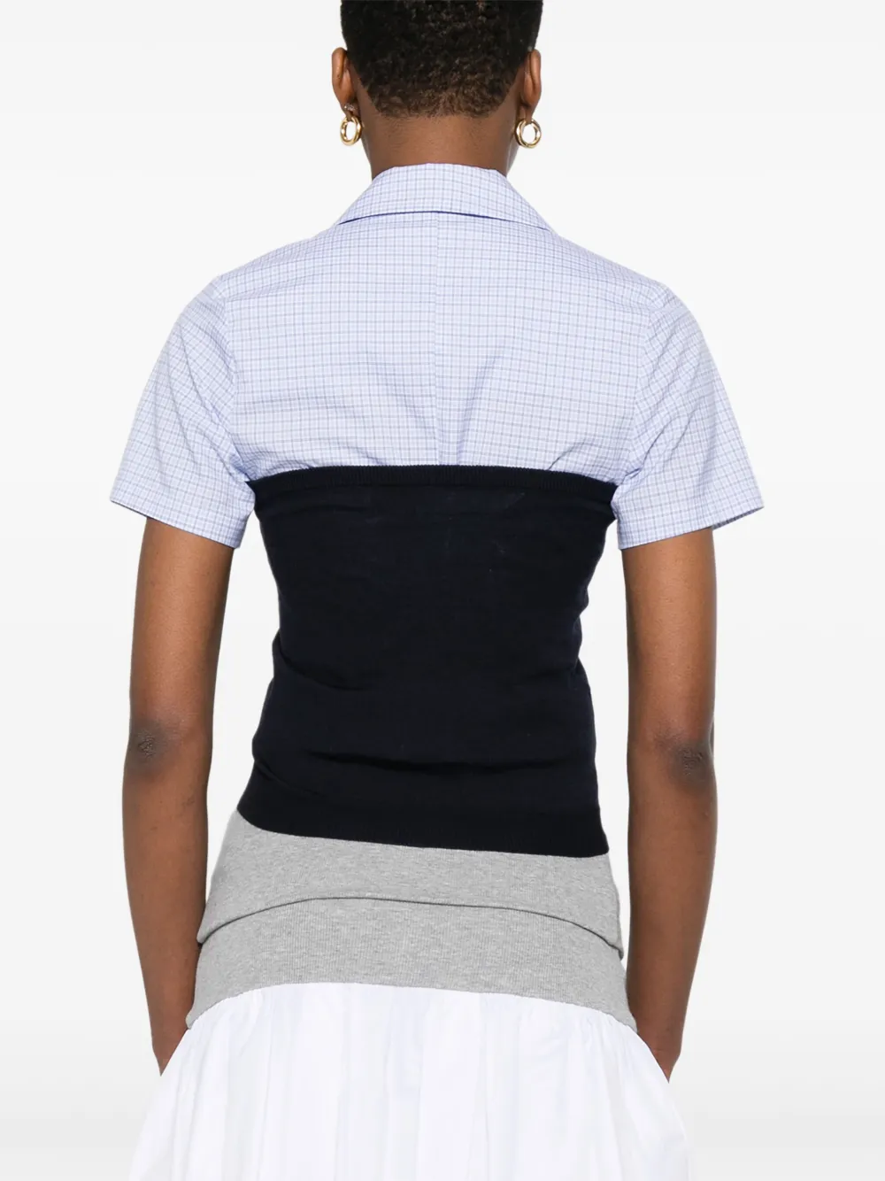 Miu Top van scheerwol Blauw