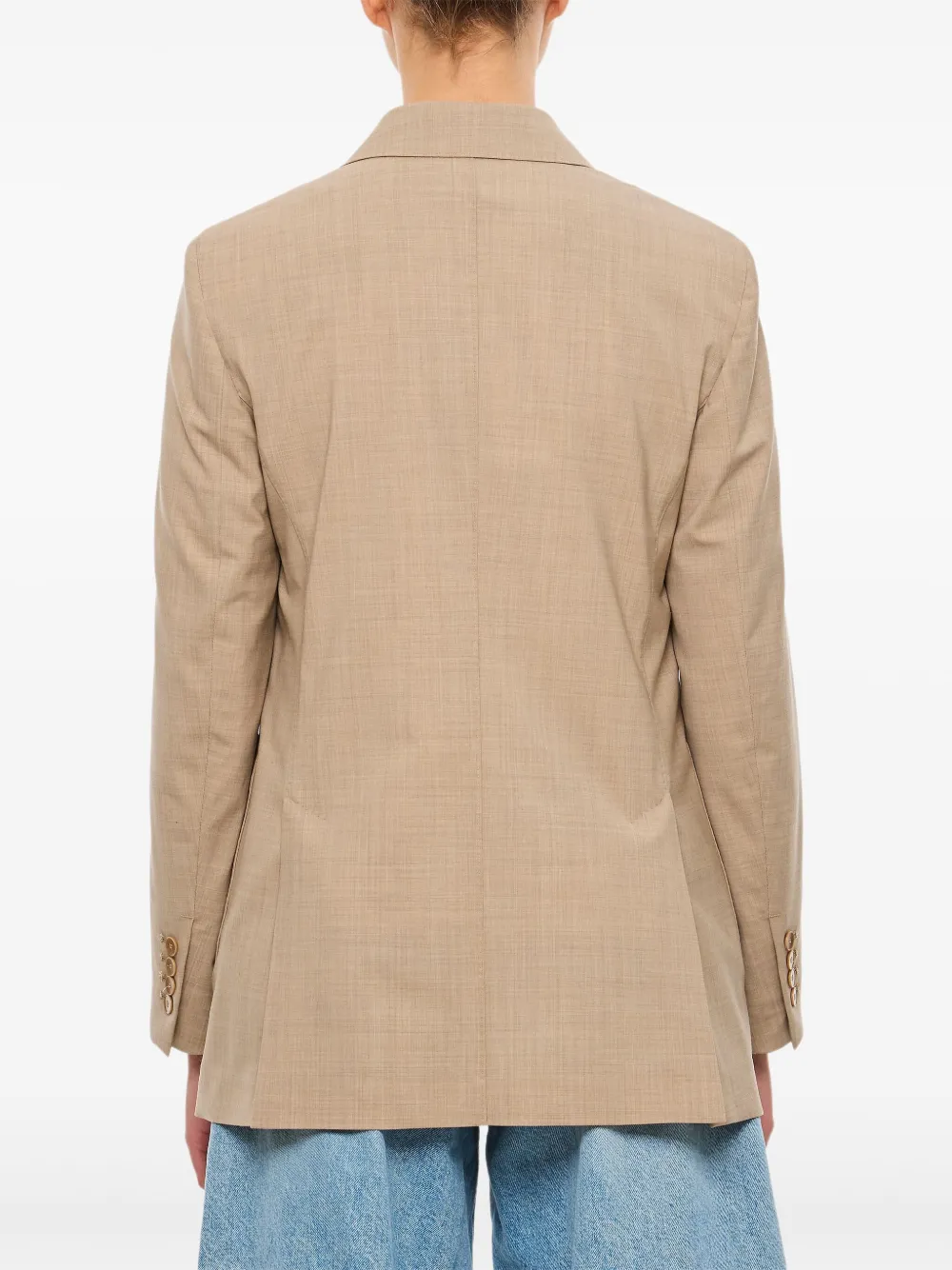 Max Mara Blazer met dubbele rij knopen Beige