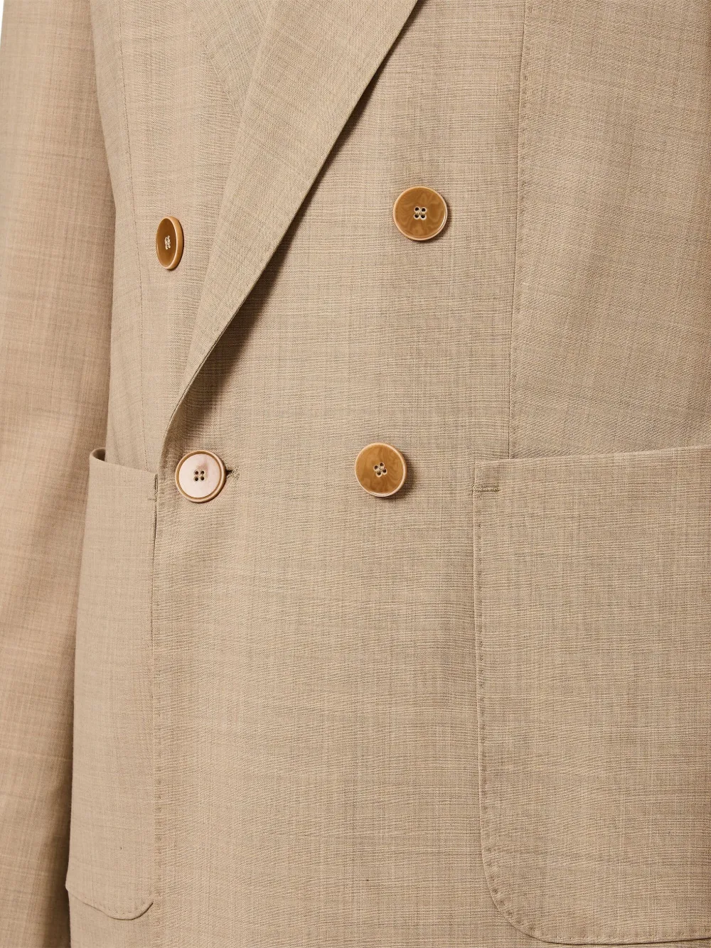 Max Mara Blazer met dubbele rij knopen Beige